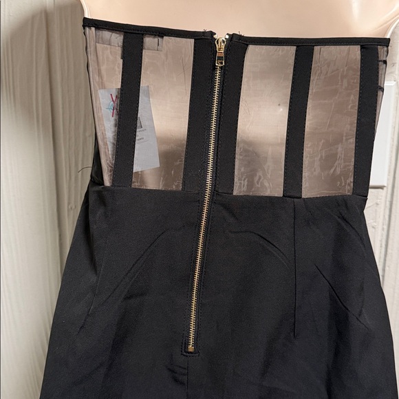 Klesis Black Strapless Mini Dress NWT Size M Elegant Cocktail Party - Picture 8 of 14